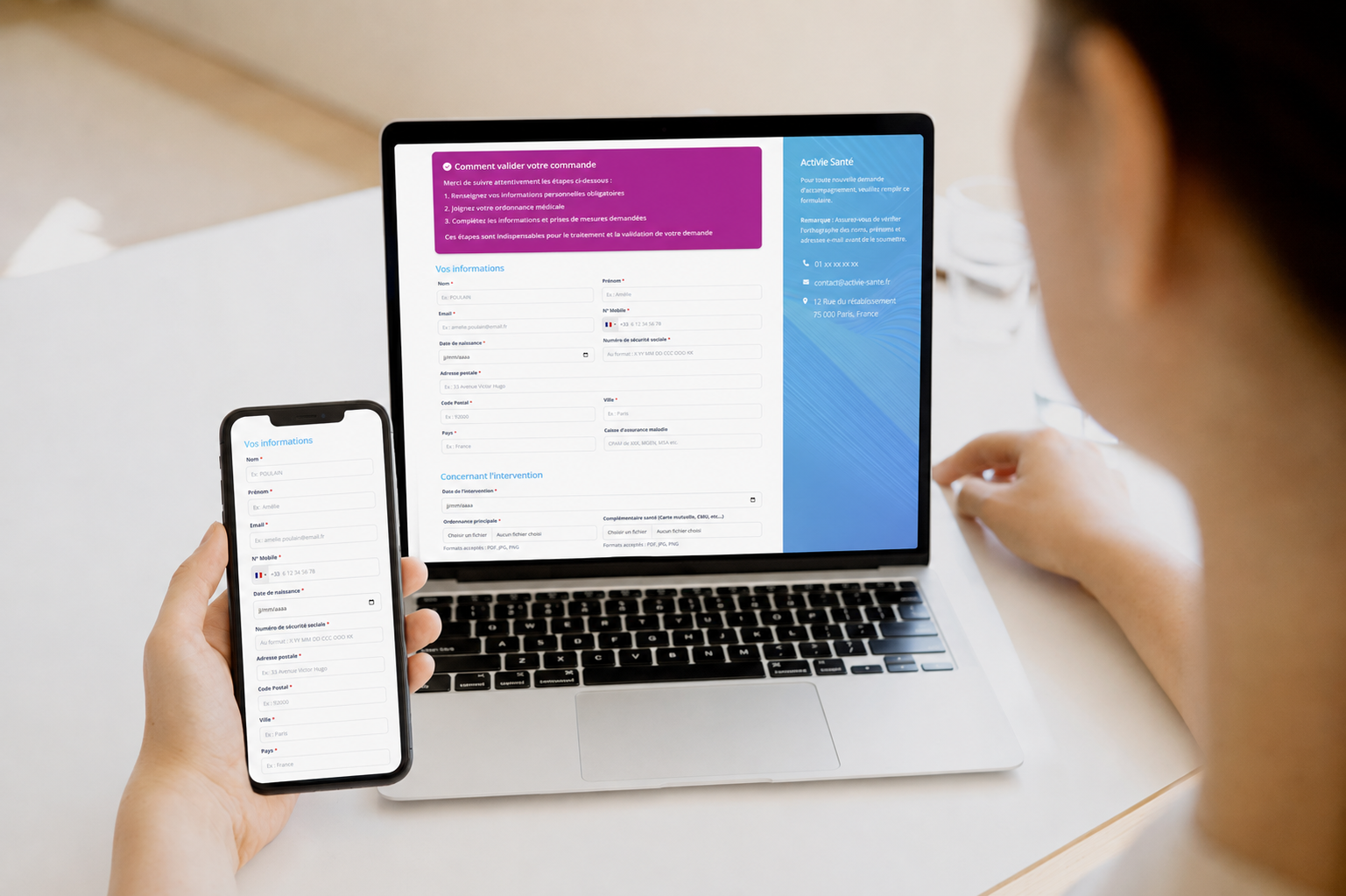 Formulaire e-Santé Medical Cloud